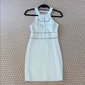 Fitted white dress (above knee)